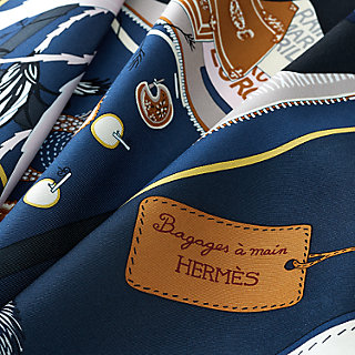 Bagage a Main scarf 90 - Blue | Hermès Canada